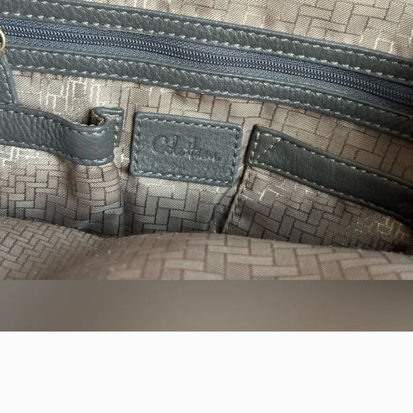 Cole Haan Woven Gray Leather Tote - Picture 6 of 13